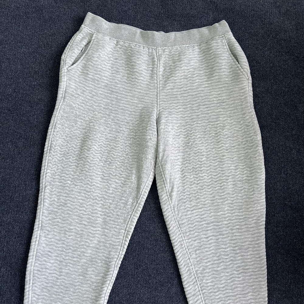 Athleta Sweatpants Womens XL Gray Textured Knit Tapered Lounge Joggers Yoga Gym